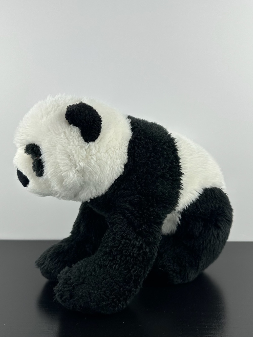 K&M Rare Panda Teddy Bear 10” White Black Plush Stuffed Animal